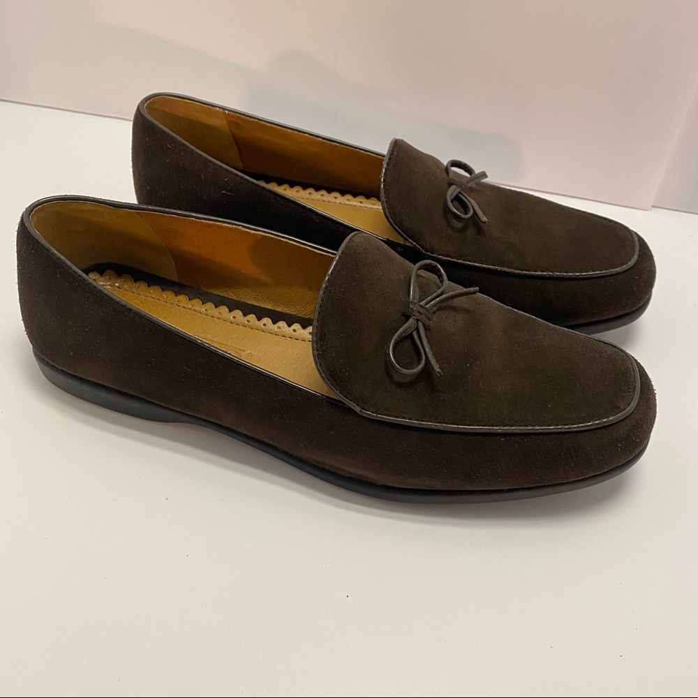 Lands' End Dark Brown Suede Loafers